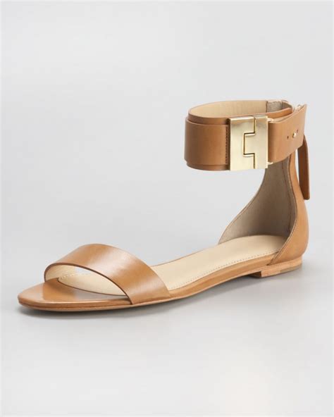 hermes flat tan sandals|Hermes sandals with ankle strap.